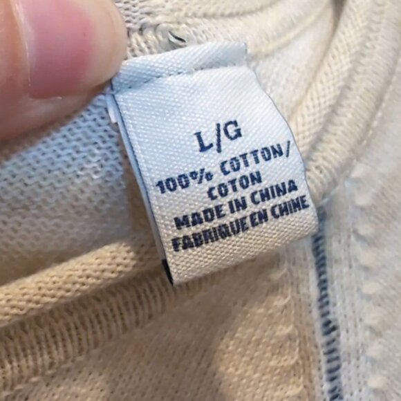 Tommy Bahama Jeans Striped Pullover Sweater Beach Cotton Wide Crew Neck Knit - Picture 8 of 10